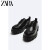 ZARA24春季新品男鞋黑色商务厚底皮鞋德比鞋正装鞋2424320800 黑色 41