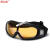 喷漆眼镜 骑行喷漆玻璃钢化防护眼镜工业飞溅透明打磨全封 X300黑框 黄色镜片