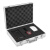 企金 铝合金工具箱 430*320*130mm 黑色空箱带密码锁工业级设备工具箱铝合金存储收纳箱手提箱1个 QJ-L04210