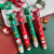 圣诞十色圆珠笔卡通亮片小鹿老人10色油笔手账彩色按 【颜色随机】 3个装