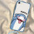 适用苹果4/4S手机壳可爱卡通搞怪小鲨鱼网红闺蜜学生屏蔽 单只调皮小鲨鱼-带眼镜支架 苹果4-单壳