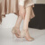 Mac Jabags裸色高跟鞋女2024年新款漆皮尖头细跟工作单鞋中空一字带包头凉鞋 黑色(6厘米) 34