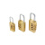 小锁u型锁密码锁 行李箱包锁 密码挂锁 更衣柜健身房锁 3号（3轮大号) 1件价 