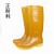 正耐利高筒雨鞋石板材工厂工矿劳保雨靴加厚牛筋底耐磨水鞋 黄色 正常码 42