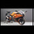 唐珹适用于KTM2022年RC390升高脚踏三星分离把牛角钛尺支架 钛尺支架欧林斯用黑色/套