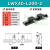 X轴燕尾槽滑台LWX40/25/60-100长行程齿轮齿条型手动位移微调平台 LWX40-L200-2行程160+双滑块
