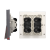 ABB开关插座古典灰色轩致一开双控五孔带USB面板86型插座 三孔带开关插座