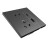 simon 五孔带TypeC+USB插座i6air荧光灰色钢底板超薄面板 定制