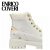 ENRICO COVERI意大利时尚秋冬款保暖中筒雪地马丁靴 白色 单层 36