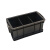 加厚长方形塑料收纳箱带盖五金零件盒小号黑色工具箱不是防净电箱 黑色+专用无格箱+盖子 收纳零件盒