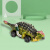 北国e家儿童玩具恐龙回力汽车惯性车霸王龙男孩仿真动物三角模型套装礼物 长款小轮侏罗纪恐龙车-甲龙