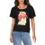 李维斯（Levi's）女式亚麻混纺图案初级 Ringer Surf 短袖T恤 黑色 Small