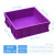 加厚正方形周转箱塑料零件盒收纳正方型塑料箱收纳盒工具箱物流箱 单格蓝色355x355x110mm