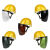 安全帽电焊面屏防护罩焊帽切割打磨透明防飞溅烧焊工面罩头戴式 颜色黑色 罩片（不含安全帽和铝支架）