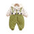 迪士尼（Disney）婴儿衣服秋冬款夹棉加厚连体衣满月周岁宝宝超萌爬服保暖外出棉衣 绿色 66cm