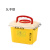 适用于方形利器盒锐器盒塑料一次性黄色垃圾桶加厚医疗专用废物桶 5L手提（80个）