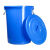 定制大号圆形垃圾桶户外环卫工业大容量家商用厨房加厚带盖塑料收纳桶 60升蓝色无盖不送袋子