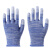浸塑胶涂指涂掌尼龙手套劳保工作耐磨防滑干活打包薄款胶皮手套 蓝色涂指手套(12双) L