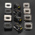 D型模块RS232插座9针工业串口母对母座15芯VGA公转公DB15对接底座 DB9母对母 黑色
