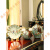 赛可优欧式花瓶三件套田园复古陶瓷电视柜酒柜创意玄关软装饰工艺品 碧色款大号