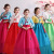锦丽唯朝鲜族服装女古装传统士韩服结婚团体表演舞台舞蹈演出 白衣绿(簪+撑 S