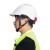 成楷科技 CKT-NTC-3 护目镜反光安全帽工地领导用 国标防砸透气安全头盔可印字 白色1顶