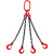 琛选工品 起重链条吊索具 多支吊具组合 G80级锰钢链条 单位：套 3吨1米 4根链（四钩） 