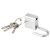 304不锈钢挂锁  类型：短梁；锁宽：60mm