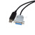 USB转DB15 15孔母头 适用于注射泵连PC RS485串口通讯线 黑色 FT232RL芯片 3m