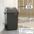 商用带盖垃圾桶大号户外翻盖大容量摇盖餐饮厨房超大办公室40 10L灰色带盖 (+垃圾袋)