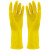 金诗洛 KY008 橡胶手套 加厚耐磨耐用清洁擦车工业劳保手套塑料手套防滑 黄色1双L