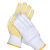 黄点塑手套纱线点胶手套棉纱点珠手套工业防滑耐磨劳保线手套 12双装
