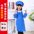 儿童围裙制作幼儿园美术馆小孩画画衣广告围裙印字围裙LOGO 咖啡色（单围裙） 大号（813岁）