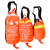 筑采（ZHUCAI）水域救援绳包漂浮水面荧光救生绳安全绳抛绳包防汛救生装备 橙色绳包 （粗）12毫米（长）21米