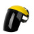 电焊面罩 防护面罩 头戴式焊帽 焊工面罩面屏 打磨防飞溅二保氩 黄顶茶色屏