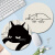 鼠标垫简约小猫咪可爱垫子男女生笔记本电脑垫办公桌面专用保护垫办公鼠标垫游戏鼠标垫小号圆形鼠标垫 GE-1288 3mm 220x220mm