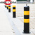 精选好品钢管警示柱 加厚反光防撞柱 禁止通行固定路桩 分道隔离 50cm加厚固定款