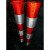 红白黄黑警示桩反光膜电线杆反光贴交通膜电力膜安全柱子反光贴纸 高度80cm2红2白一米