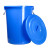 雨林军 水桶 大号圆形垃圾桶 户外大容量加厚塑料收纳桶 50升蓝色有盖 单位：个