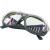 定制自动变光电焊面罩电焊眼镜电焊防护面屏头戴式氩弧焊焊工电焊 牛皮面罩透明眼镜[1副]