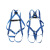 Honeywell 霍尼韦尔 1011890A 标准型全身式安全带单挂点可调节 背部D型环+搭扣式胸带扣+腿带扣 蓝色 1套