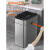 智能感应式垃圾桶家用带盖厨房客厅卫生间厕所自动打包不锈钢大号 9L不锈钢色无打包功能卫生间 12L以上