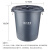 白云清洁环卫垃圾桶大号加厚圆形储物桶户外厨房工厂商用带盖110L楼道垃圾桶AF07521