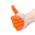 得筑工品 一次性麻点乳胶手指套乳胶手指套 保护手指套 橙色L（1公斤) 