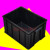 防静电周转箱零件盒ESD电子元件盒导电箱黑色塑料养龟箱子收纳筐 B5#:480*355*170mm
