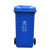 科威顿 垃圾桶120L加厚户外垃圾桶分类环卫带轮盖 ,120L,绿色