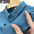 吉普（JEEP）高品质冰丝短袖t恤男夏季衬.衫领polo.衫纯色冰感透气速干男装 菠萝短 袖-橘色 3XL 175-200斤