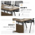 京酷 折叠培训桌组合带轮子长桌可移动双人会议桌拼接桌长条桌1.2米