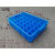 加厚塑料箱分格周转箱多格分类盒工具箱30格40格熟胶盒零件螺丝筐 无格外径60x40x14.5cm 蓝色加厚