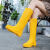 日系高筒雨鞋女款时尚外穿防滑防水耐磨胶鞋赶海厨房长筒软底雨靴 689女雨鞋黄色. 37